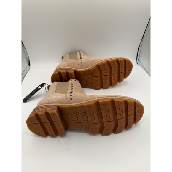 Sorel Lennox Chelsea Waterproof Suede Boots Ancient Fossil NL3698-251 Womens 8.5 - Picture 5 of 7